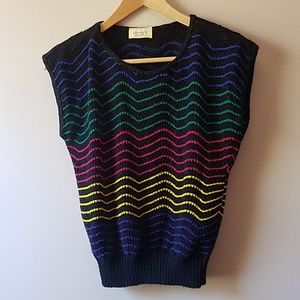 Vintage Striped Sweater Vest